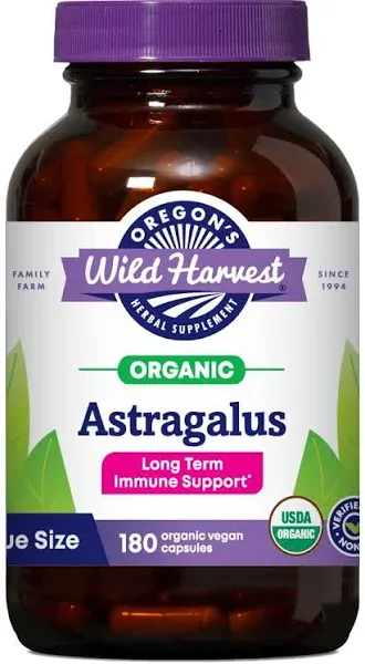 Oregon's Wild Harvest Astragalus, Organic 180 Capsules