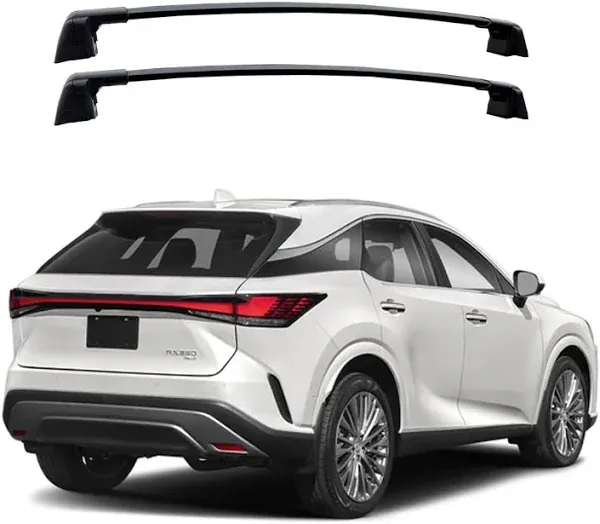 Roof Rack Cross Bars Fit for 2023-2025 RX 350h Flush Side Rails, High Profile Compatible with Panoramic Sunroof, Cargo, Bike, Carriers 220LB Capacity Aluminum Crossbars with Lock Black Cheetah