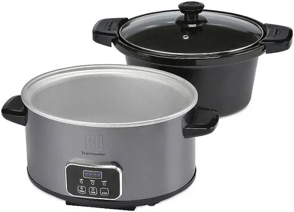 4-Quart Digital Slow Cooker with Locking Lid (Graphite)