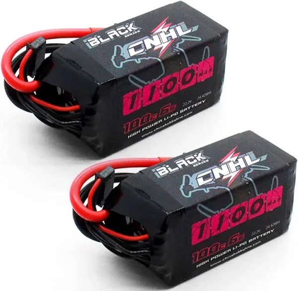 Black Series 6S 1100mAh 100C LiPo Battery with XT60 Connector