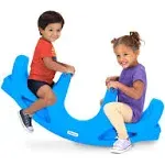 Simplay3 Rock and Roll Teeter Totter Seesaw - Rocking Fun for Two Toddlers or Kids - Sapphire, Made in USA