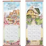 Dual-Sided 2 Year Scroll Calendar, Bless This House Design – Ideal for Small ...