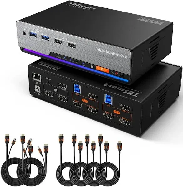 TESmart DP 1.4 Dual 8K@60Hz KVM Switch Gaming Dock