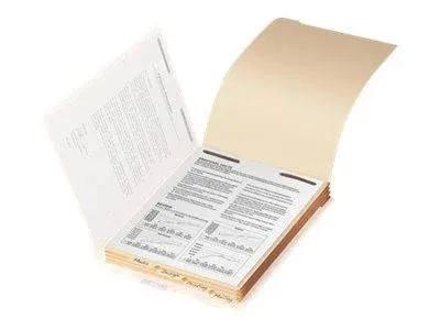 Smead Stackable Folder Dividers w/ Fasteners, 1/5-Cut End Tab, Legal size, Manila ...