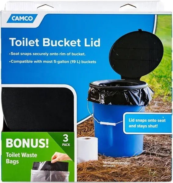 Camco 41549 Toilet Bucket Kit with Seat