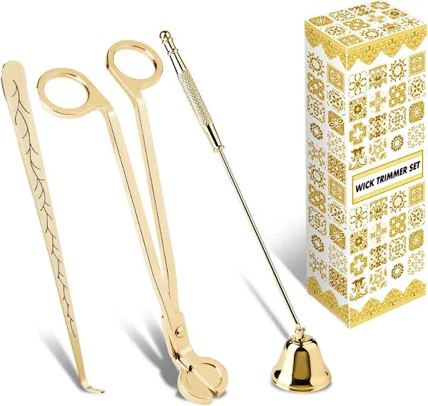 Calary Candle Wick Trimmer and Candle Accessory Set