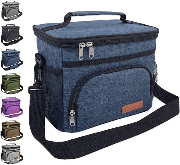 Insulated Lunch Bag Reusable Lunch Box Leakproof Cooler Adjustable ShoulderStrap