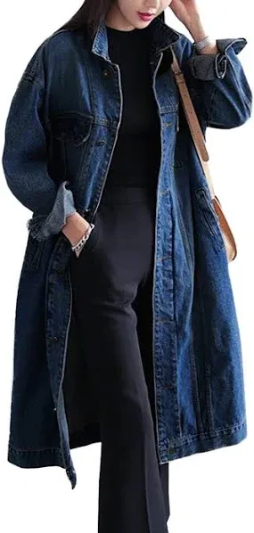 Women's Loose Long Sleeve Denim Jacket