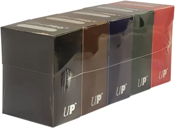 Ultra Pro Set Of 5 Multi-Color Deck Boxes