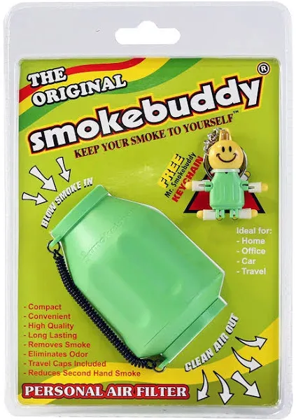 Smoke Buddy Personal Air Purifier Cleaner Filter Removes Odor -Black