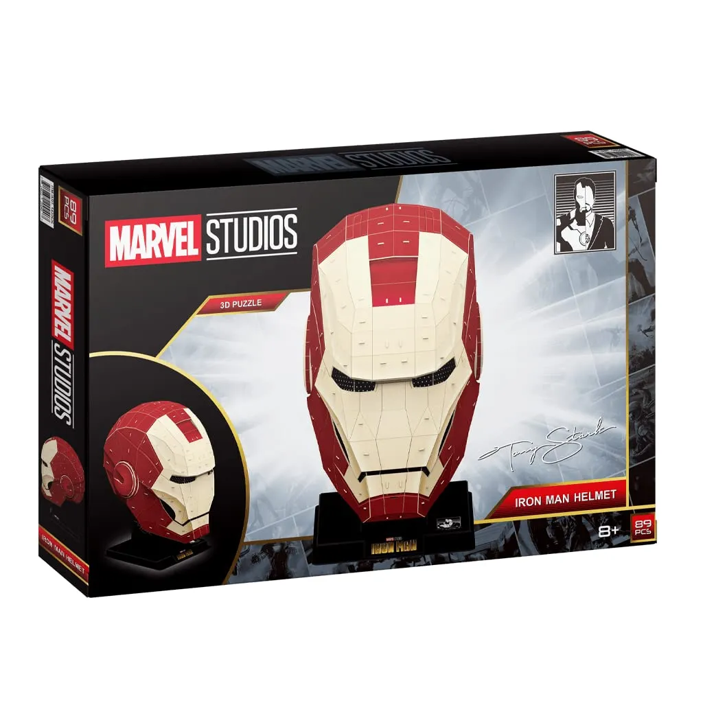 4D Puzzle – Marvel: Iron Man Helmet – 92 Piece Model Kit for Teens and Adults – Ages 14+