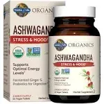 Mykind Organics Ashwagandha Stress & Mood 60 Vegan Tablets Garden of Life