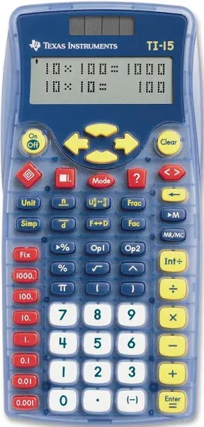 Texas Instruments TI-15 Explorer Elementary Calculator