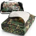  Large Waterproof Outdoor Blanket - Extra Thick Premium Quilted Fleece, Camo