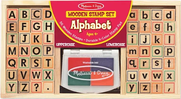 Melissa &amp; Doug Wooden Alphabet Stamp Set - NIP!