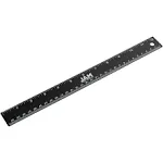 JAM Paper Stainless Steel 12" Ruler, Orange (347M12OR)