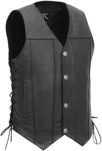 MKL - Barraca Men&#39;s Motorcycle Western Style Leather Vest