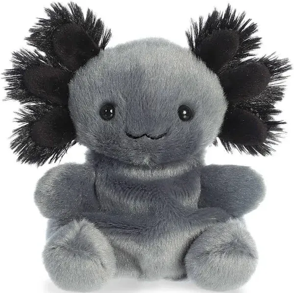 Aurora® Adorable Palm Pals™ Onyx Axolotl™ Stuffed Animal - Pocket-Sized Play - Collectable Fun - Black 5 Inches