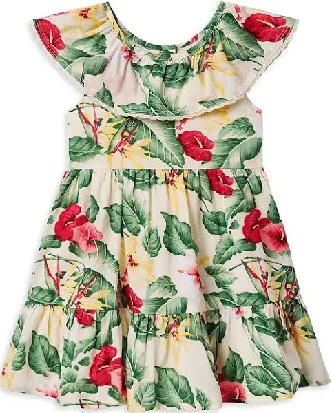 Janie and Jack Tropical Floral Ruffle Dress