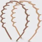 KITSCH - Recycled Plastic Zig Zag Headband 2pc - Neutral