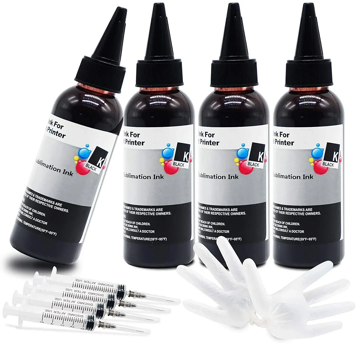 seogol Black Sublimation Ink for Epson EcoTank Workforce Printers ET-2720 ET-...