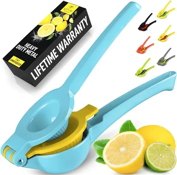  Metal 2-in-1 Lemon Squeezer - Sturdy Max Extraction Classic Yellow and Green