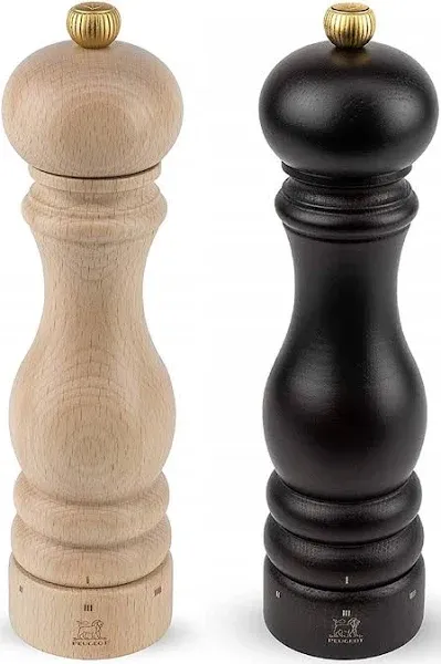 Peugeot Paris U&#039;Select Salt And Pepper Mill 9&#034; Set, Natural And Chocolate