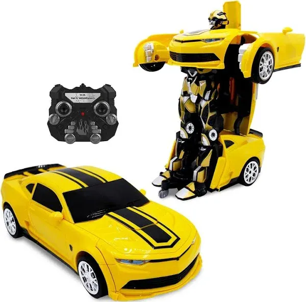 Family Smiles Kids RC Toy Sports Car Transforming Robot Remote Control