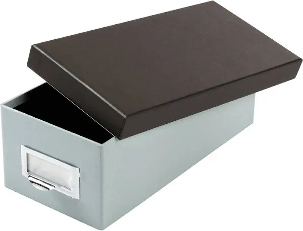 3 x 5 in. Pressboard Index Card Storage Box Holds Blue Fog & Black