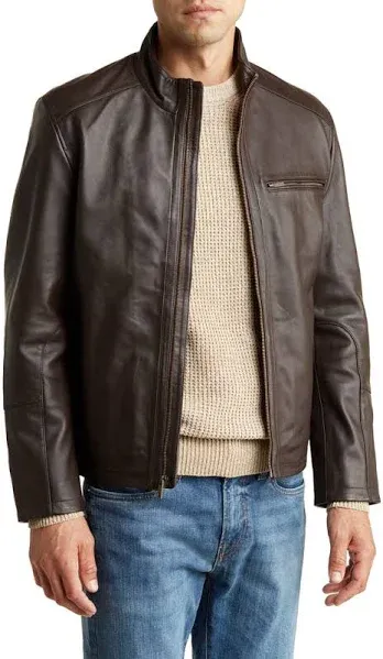 Cole Haan Men's Classic Leather Moto Jacket