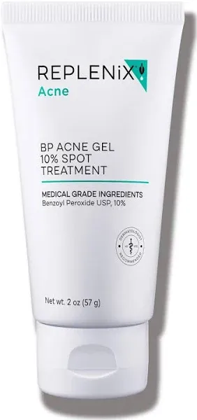 Replenix BP Acne Gel 10% Benzoyl Peroxide Spot Treatment 2oz/57mL Exp Date 1/26