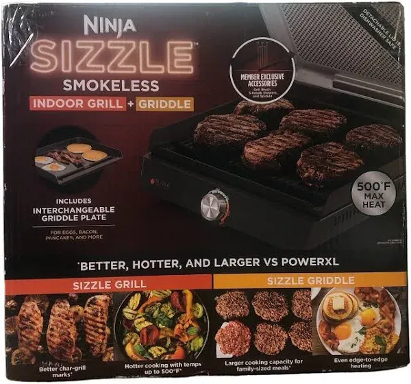 Ninja Sizzle Smokeless Indoor Grill & Griddle GR101