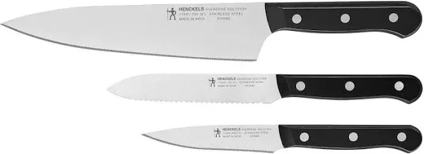 Henckels International Solution Fine Edge 3 pc Starter Knife Set Stainless Steel