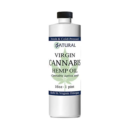 Zatural Hemp Oil Organically Grown 455,000mg 100% Pure Cold Pressed High Vegan Omegas 3 & 6 No Fillers or Additives Therapeutic Grade (16 Ounce)