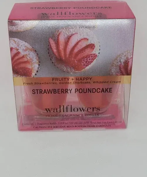 Bath & Body Works Wallflower Refills Strawberry Poundcake 2 Pack Refill