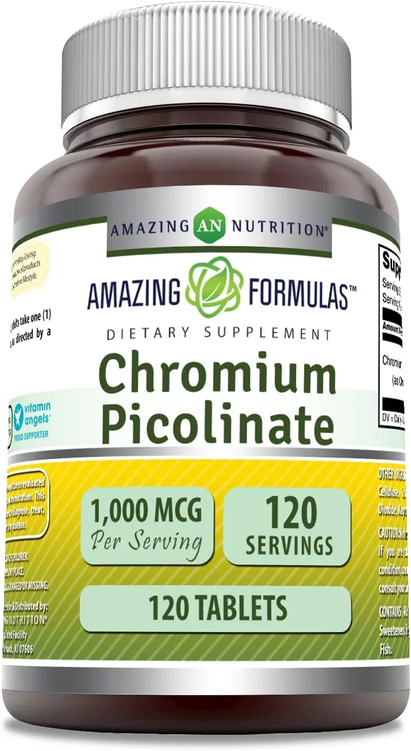 Amazing Formulas Chromium Picolinate 1000mcg Tablets Supplement