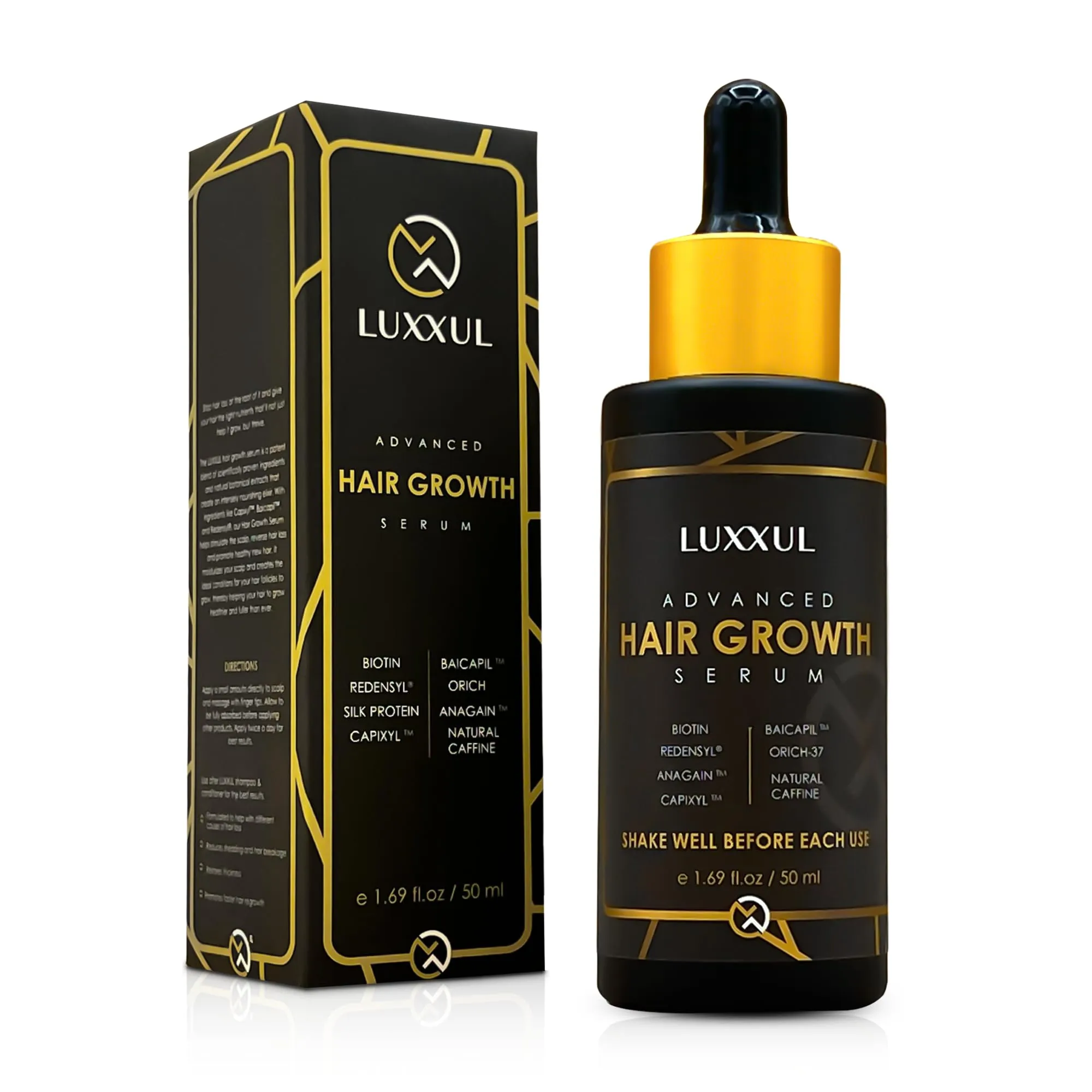 Hair Growth Support Serum, 50ML - Natural Actives Redensyl Hair Serum for Hea...