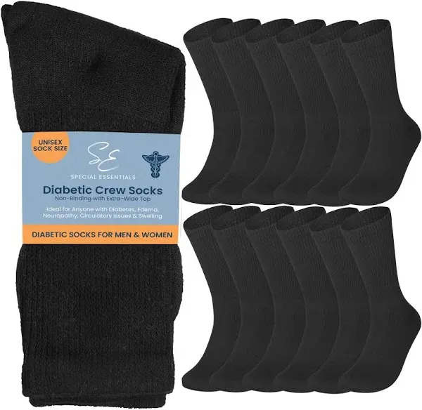 Special Essentials 12 Pairs Non-Binding Cotton Ankle Socks