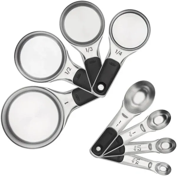 OXO Good Grips 8 Piece Stainless Steel Measuring Cups and Spoons Set