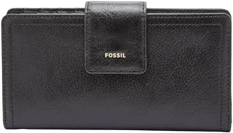 Fossil Women's Logan Leather RFID Tab Clutch Wallet