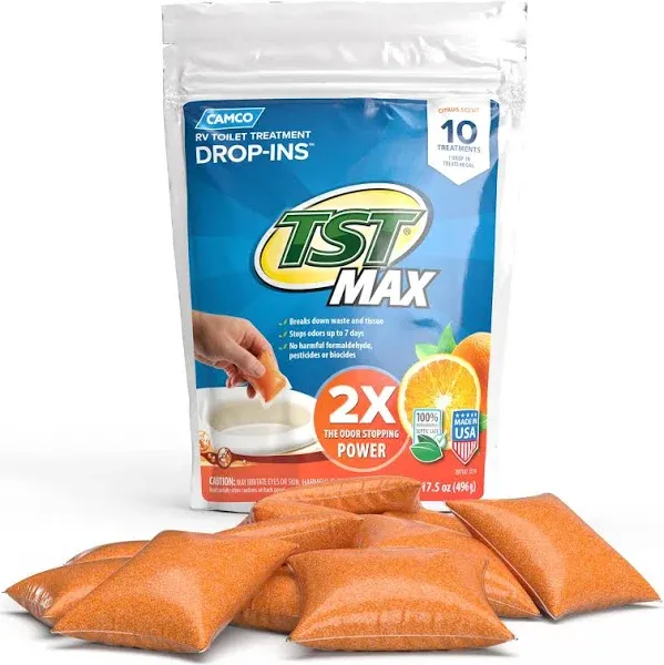 CAMCO TST Max Orange RV Toilet Treatment Drop-Ins