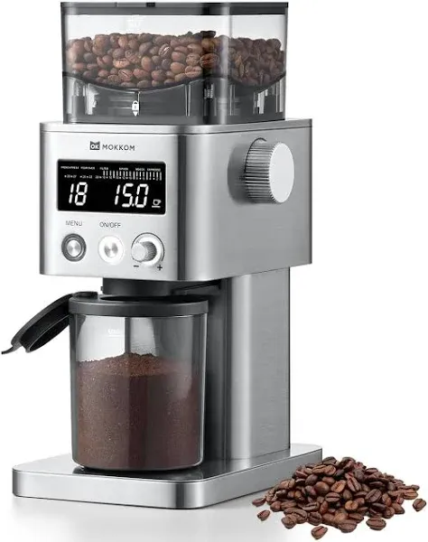 Coffee Grinder, Anti-static Conical Burr Coffee Bean Grinder, Adjustable Elec...