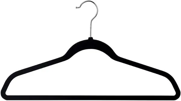 NEW 50 BLACK Flocked Hangers