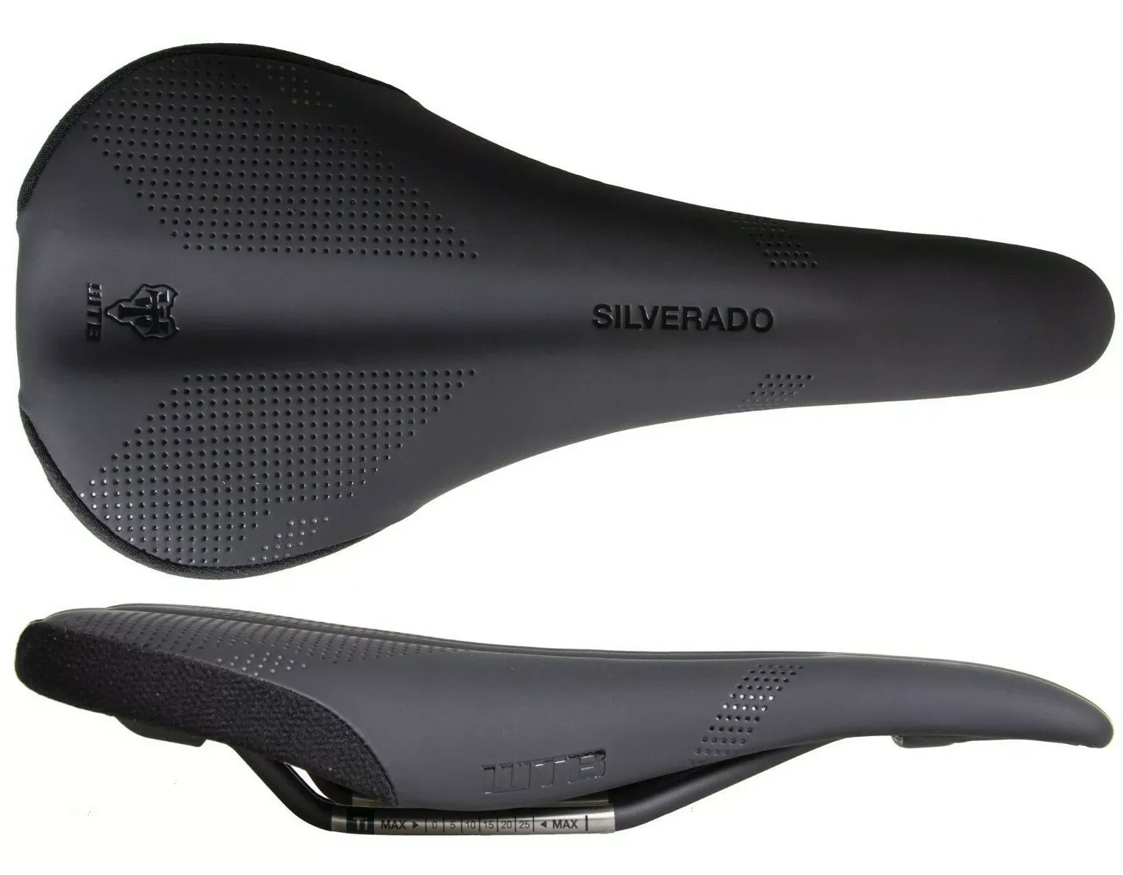 WTB Silverado Bike Bicycle Saddle Seat with Titanium Rails Medium 142mm Black