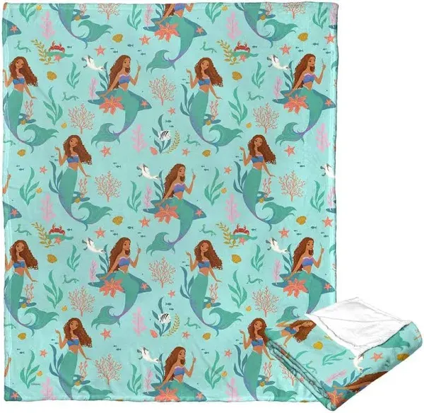 Disney Little Mermaid Seaform Sweetheart Silk Touch Throw Blanket