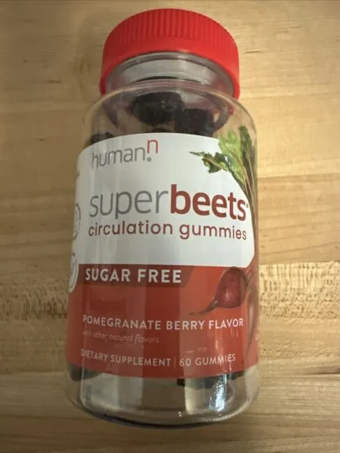 HumanN SuperBeets Sugar-Free EXP 1/2026 Free Shipping, Pomegranate Berry, 60ct