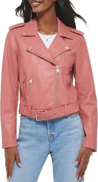 Levi's Women's Belted Faux Leather Moto Jacket