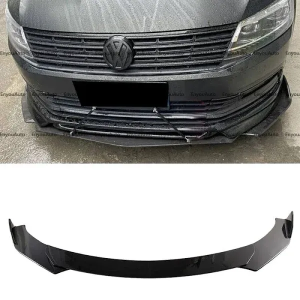 MUTUSAISI Bright Black Front Bumper Lip Splitter Spoiler Compatible with Volkswagen VW USA Passat B7 2012 2013 2014 2015 Accessories