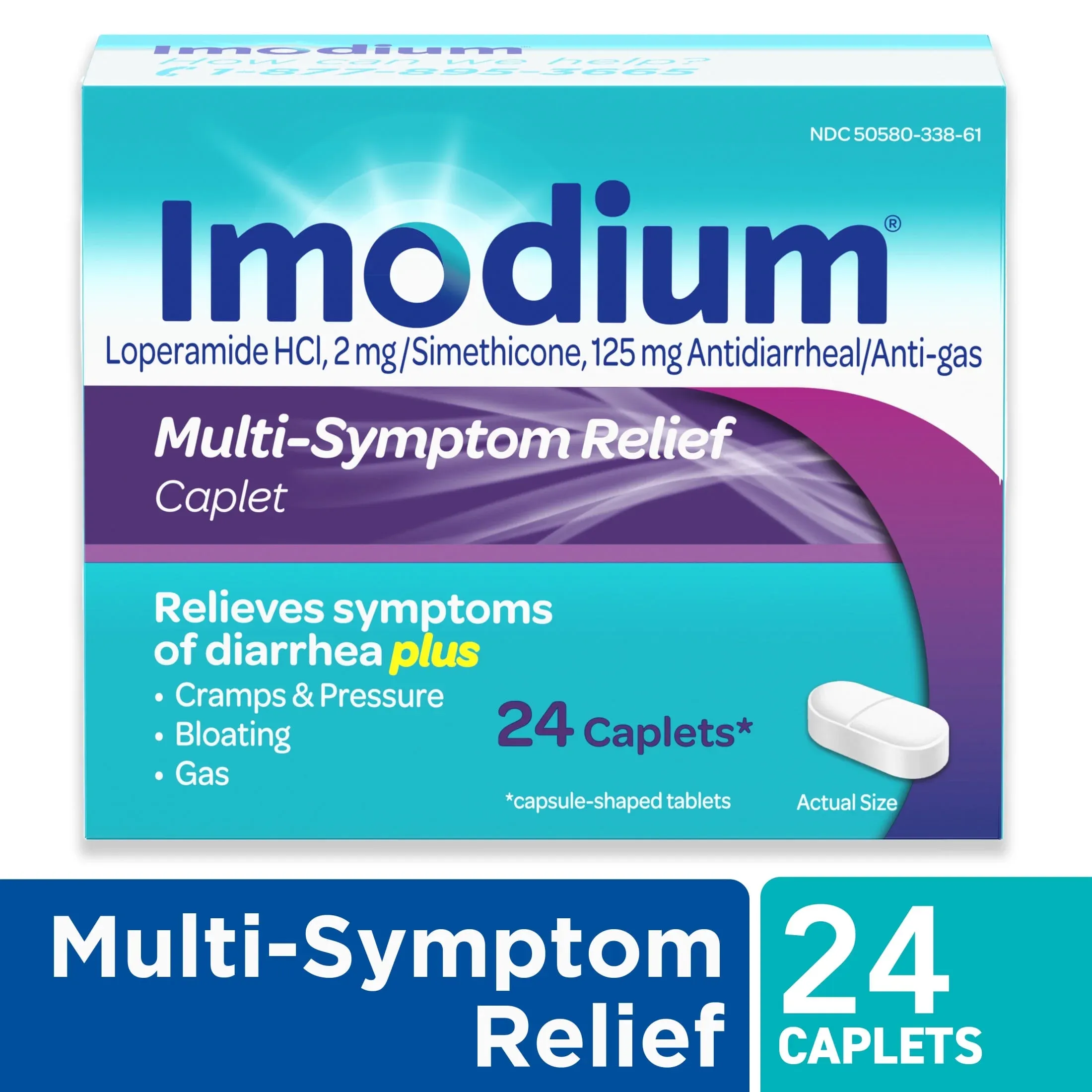 Imodium Caplets Multi-Symptom Relief (24 ct)