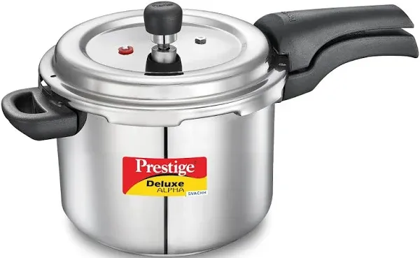 Prestige Svachh Alpha Stainless Steel Pressure Cooker, 3.5 Liter, Silver